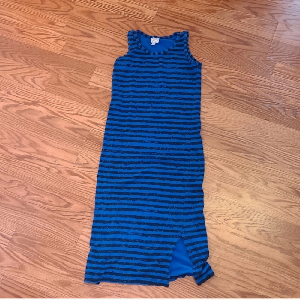 🖤💙 Black & Blue Striped Dress – Girls 8 Disney